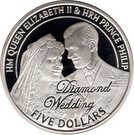 5 Dollars - Elizabeth II (Diamond Wedding; Engagement)