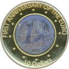 10 Dollars - Elizabeth II (1st Anniversary of the Euro)