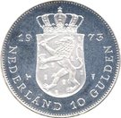 10 Gulden - Juliana (Anniversary of Reign)