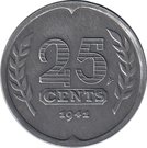 25 Cents - Wilhelmina (German Occupation)