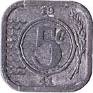 5 Cents - Wilhelmina (German Occupation)
