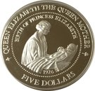 5 Dollars Birth of Princess Elizabeth