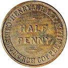 ½ Penny (Hall, Henry J. - Levy, L. - Christchurch)