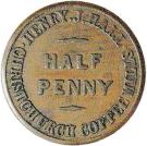 ½ Penny (Hall, Henry J. - Christchurch)