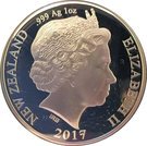 1 Dollar - Elizabeth II 4th portrait  (50 Years of New Zealand Decimal Currency)