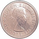 1 Crown - Elizabeth II (1st portrait;Coronation)