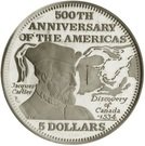 5 Dollars (500th Anniversary of the Americas-Discovery Of Canada)