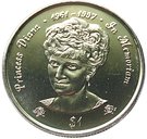 1 Dollar - Elizabeth II (Diana-Princess of Wales)