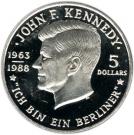 5 Dollars - Elizabeth II (J.F. Kennedy "Ich bin ein Berliner")