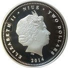 2 Dollars - Elizabeth II (Black Rhinoceros)