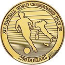 250 Dollars - Elizabeth II (1990 World Soccer Championship)