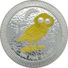 2 Dollars - Elizabeth II (Athena Owl; Silver and Gold)