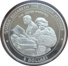 5 Dollars - Elizabeth II (Silver Wedding)