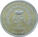 20 Dollars - Elizabeth II (Coronation Jubilee)