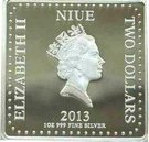 2 Dollars - Elizabeth II (Monopoly Pieces)