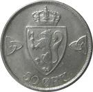 50 Øre - Haakon VII (Type 1)