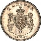 2 Kroner - Haakon VII (Border watch; Type 2 - small Coat of Arms)