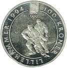 100 Kroner - Harald V (1994 Olympics -  Hockey)