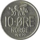 10 Øre - Olav V (large letters)