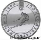 100 Kroner - Harald V (1994 Olympics -  Alpine Skiing)