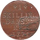 1 Skilling Danske - Christian VII