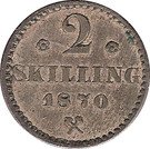 2 Skilling - Carl XV