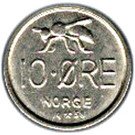 10 Øre - Olav V (small letters)