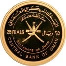 25 Rials - Qaboos (25th National Day, Sultan Qaboos; Gold)