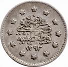 1 Kurus - Abdülhamid II ("el-Ghazi" right of Toughra)
