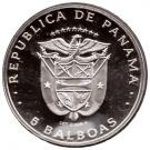 5 Balboas (Belisario Porras; Silver Proof Issue)