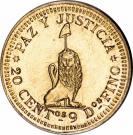 20 Centavos (Gold Pattern strike)