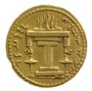Dinar - Ardashir I (type II - Parthian style Kulah)