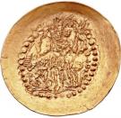 Dinar - "kushansha" Varhran II or III (under Varhran I - Crown of boya)