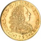 4 Escudos - Fernando VI (Colonial Milled Coinage)