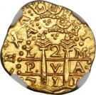 2 Escudos - Felipe V (Colonial Cob Coinage)