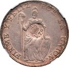 8 Reales - Ferdinand VII (Counterstamped on Peru Cuzco 8 Reales)
