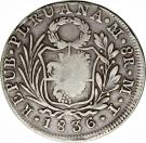 8 Reales - Isabella II (countermarked)