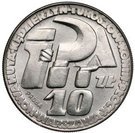 10 Złotych (Key, Sickle and Trowel; Trial Strike CuNi)