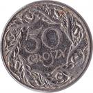 50 Groszy (Nickel plated Iron; German Occupation WW II)
