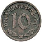 10 Pfennig Lodz Ghetto 1st emission
