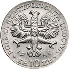 10 Złotych (700th Anniversary of Warsaw - Nike with coat of arms; Trial Strike)