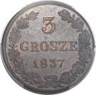 3 Grosze - Nikolai I (Warszawa mint)