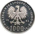 1000 Złotych (40th Anniversary of Peoples Republics; Trial Strike)