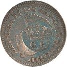 60 Réis - Luis I (Countermarked issue over "½ Real - Carlos III; Mexico")