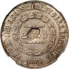 1200 Réis - Luis I (Countermarked issue over "2000 Réis - Pedro II; Brazil")