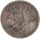 600 Réis (Countermarked issue over "600 Réis "J" - José I; Brazil)