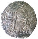 600 Réis - Afonso VI (Countermark over "8 Reales - Felipe IV")