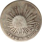 300 Réis (Countermarked over 2 Reales; Mexico Republic)