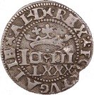 LXXX Reais "Real Português Dobrado" - João III (Cross with no symbols at corners, Lisbon)