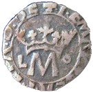 Vintém - Manuel I (Crowned M with "L-o" at each side, Lisboa mint)